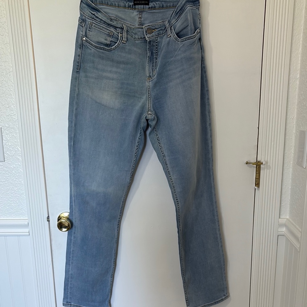 Silver Jeans Light Blue Avery Straight Leg Women's Jeans